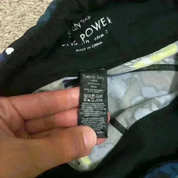 Sweaty Betty Power Full Length Workout Leggings Lime Punch Floral Print - Size S - Picture 3 of 11